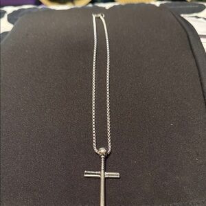 Elegant Silver Cross Necklace